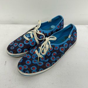 Kate Spade Keds Blue Flower Shoes